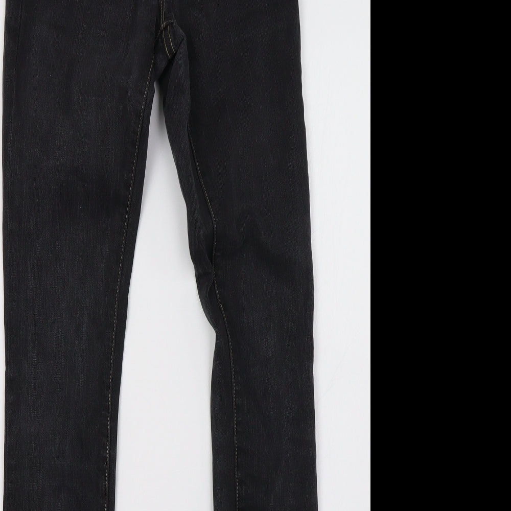 DKNY Womens Black  Denim Straight Jeans Size 25 L31 in