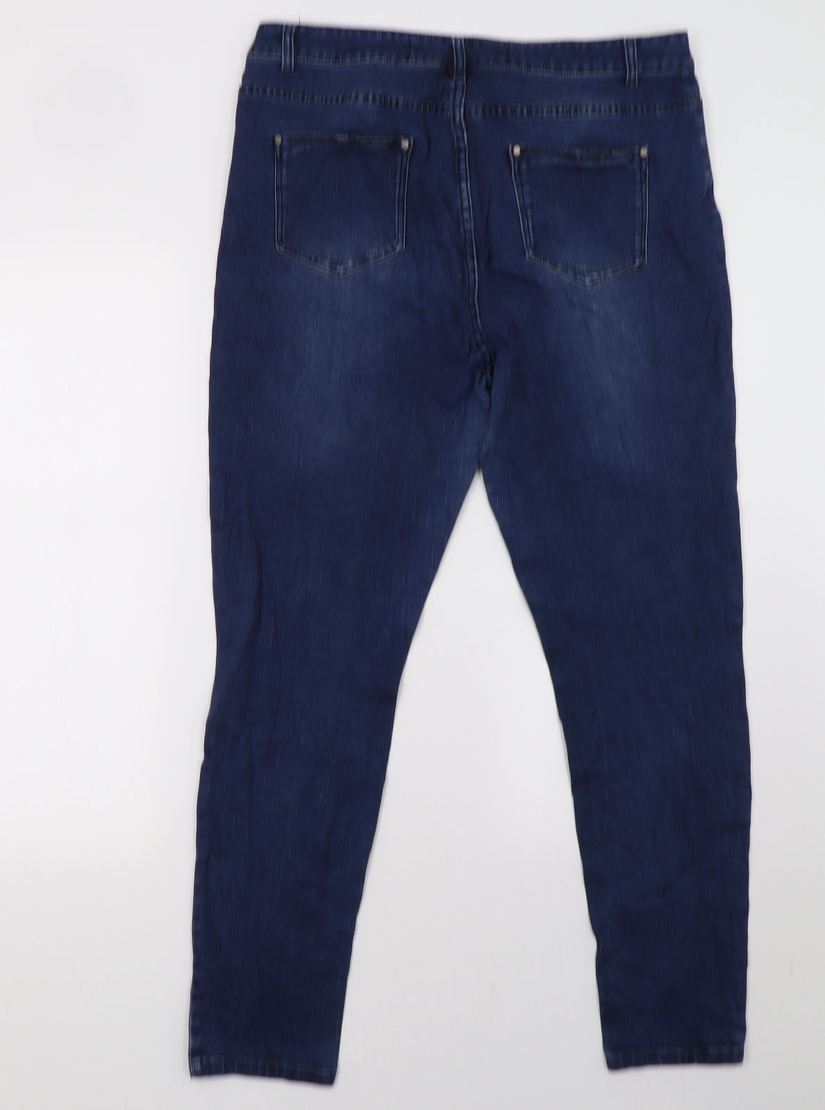 Simply Be Womens Blue  Denim Straight Jeans Size 16 L30 in