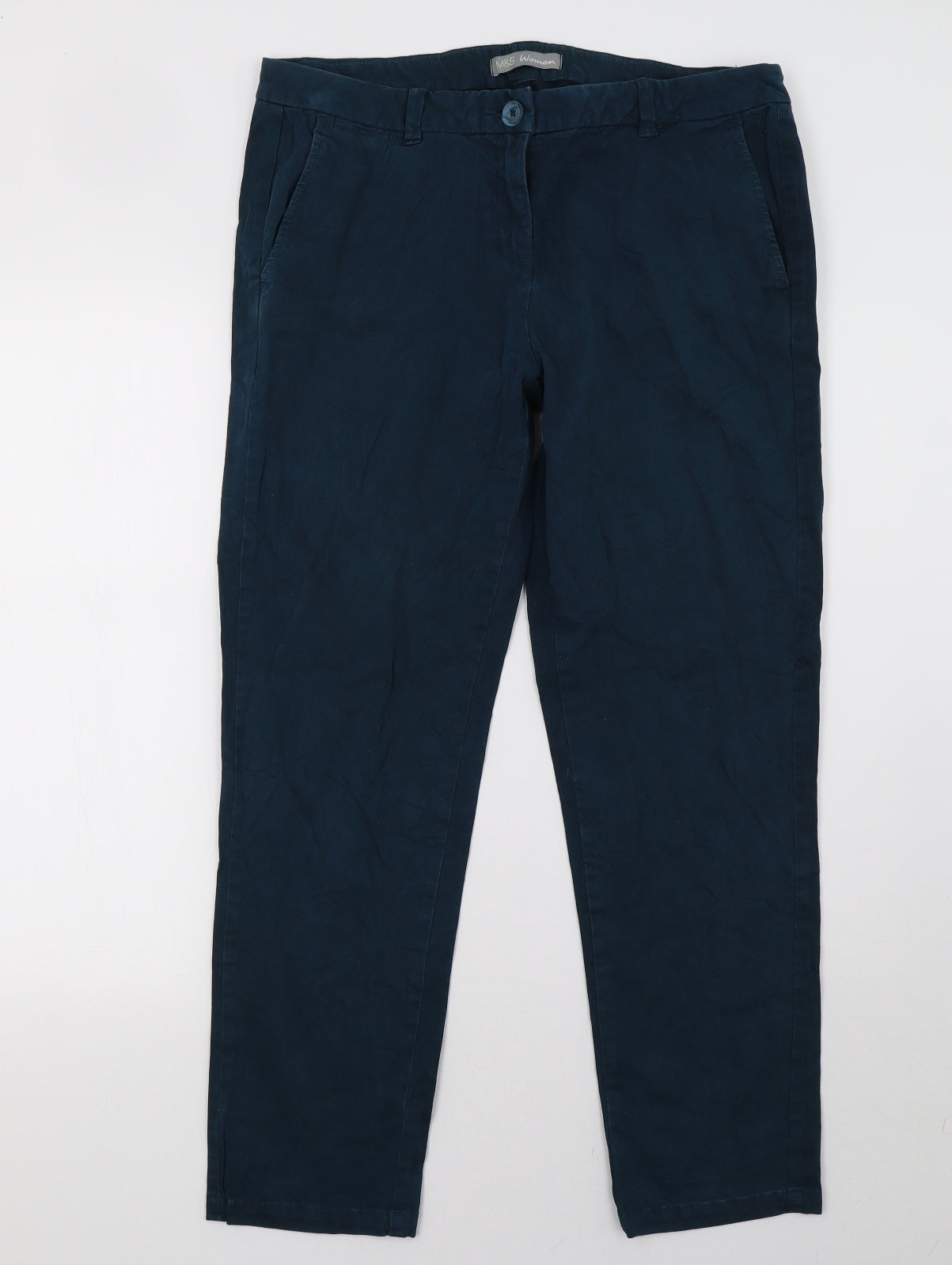 Marks and Spencer Womens Green   Trousers  Size 14 L30 in
