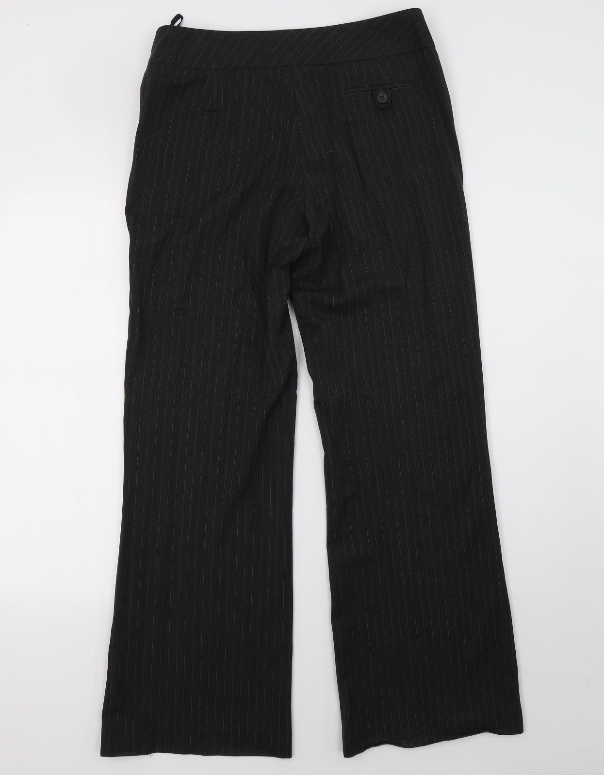 Debenhams Womens Grey Striped  Trousers  Size 10 L31 in