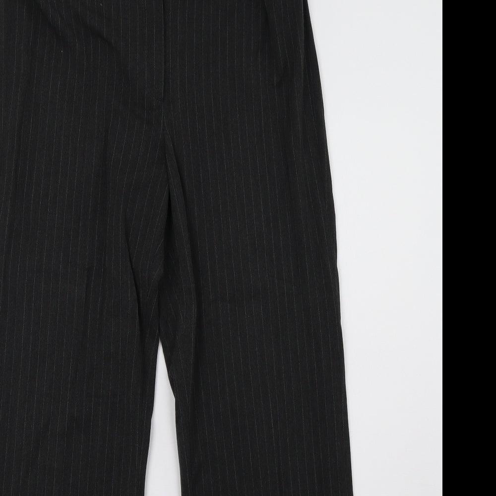 Debenhams Womens Grey Striped  Trousers  Size 10 L31 in