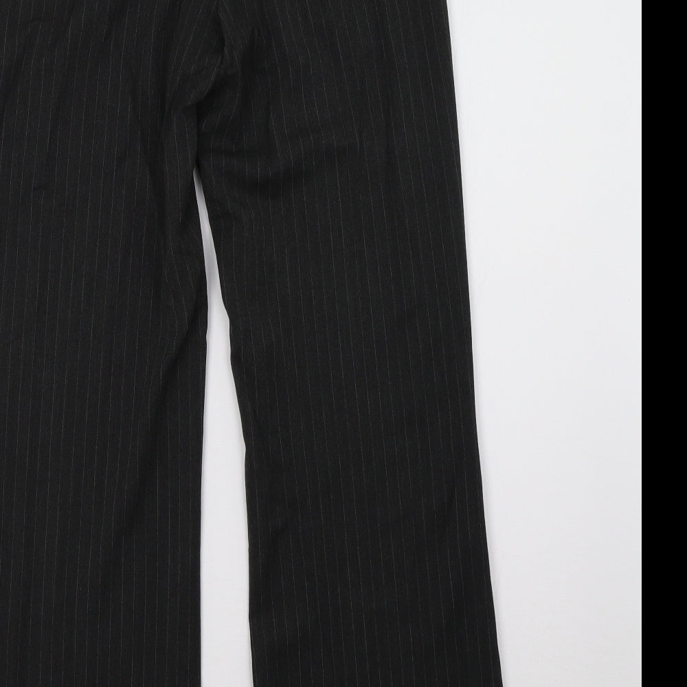 Debenhams Womens Grey Striped  Trousers  Size 10 L31 in