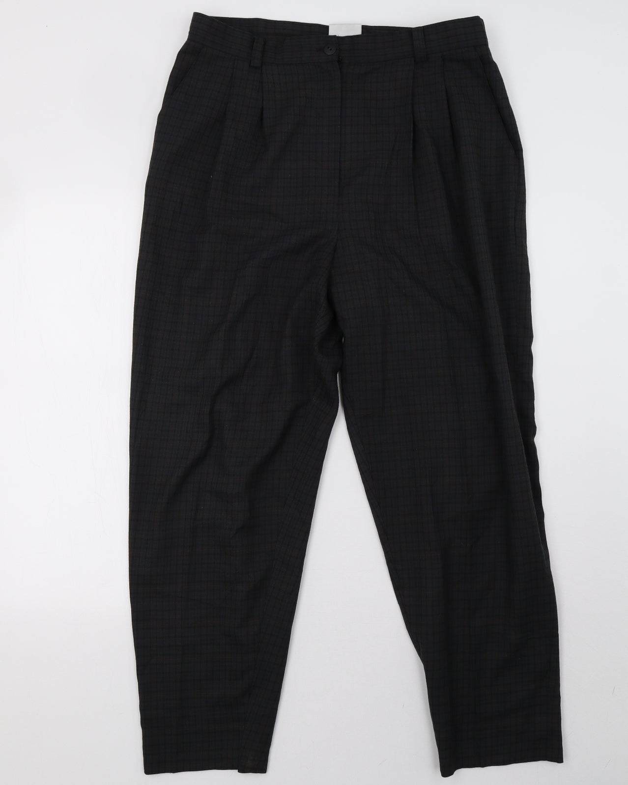 BHS Womens Green Check  Trousers  Size 18 L28 in