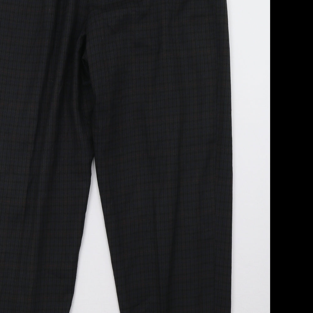 BHS Womens Green Check  Trousers  Size 18 L28 in