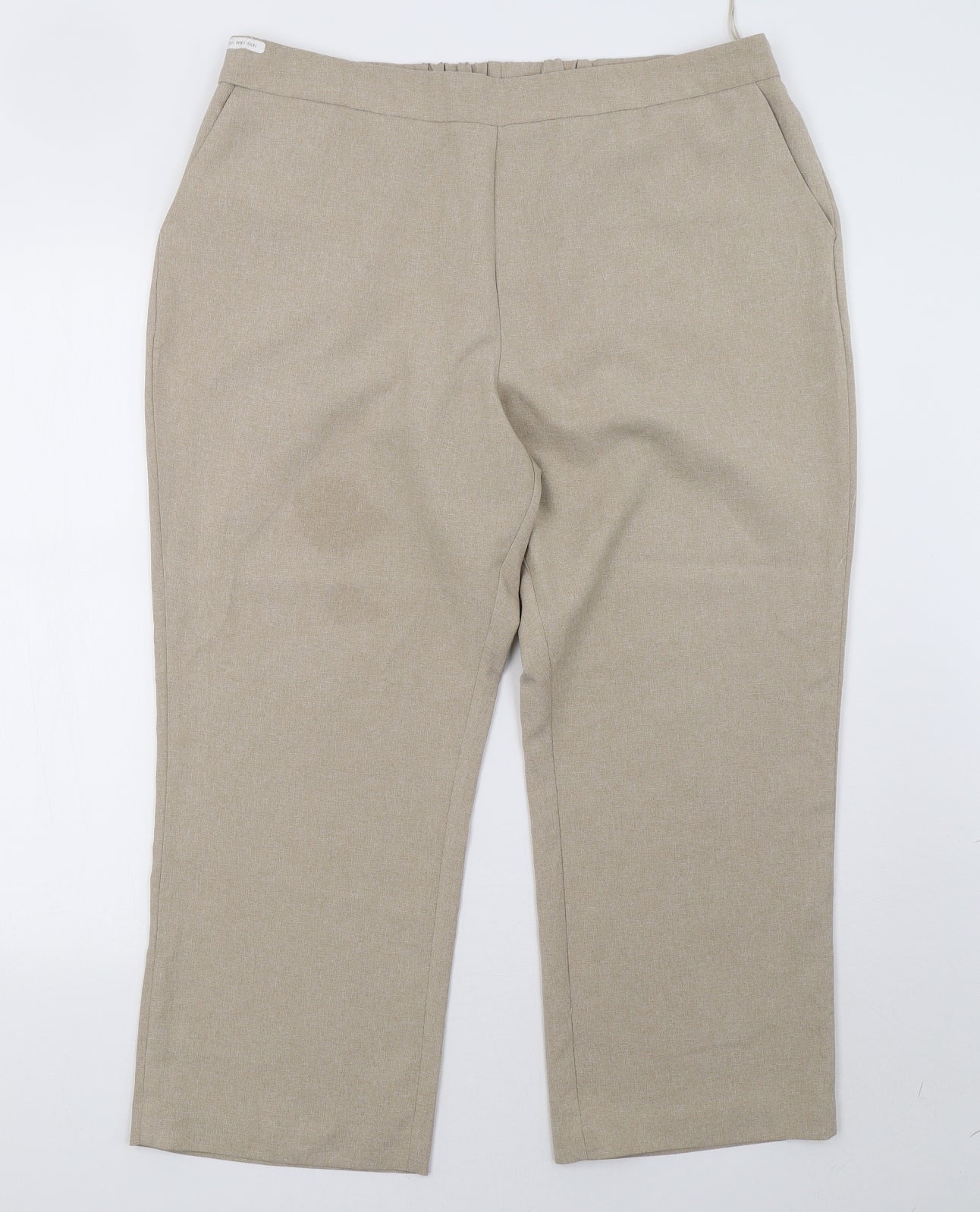 Bonmarché Womens Beige   Cropped Trousers Size 18 L25 in