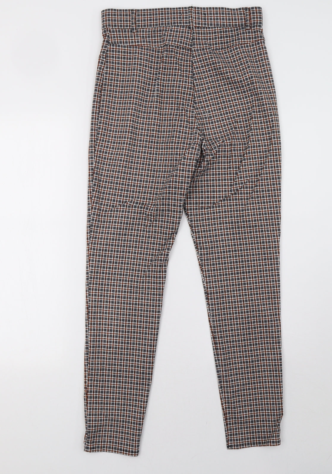 Primark Womens Brown Check  Trousers  Size 14 L30 in