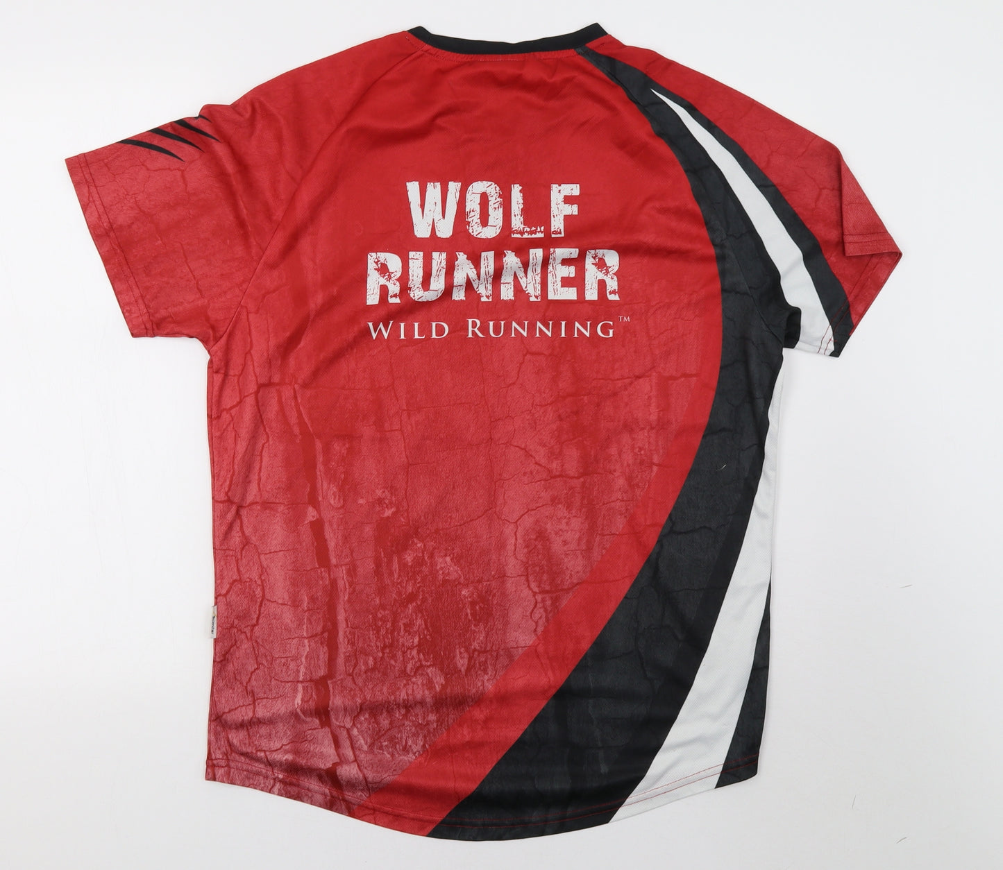wolf run Mens Red    T-Shirt Size L