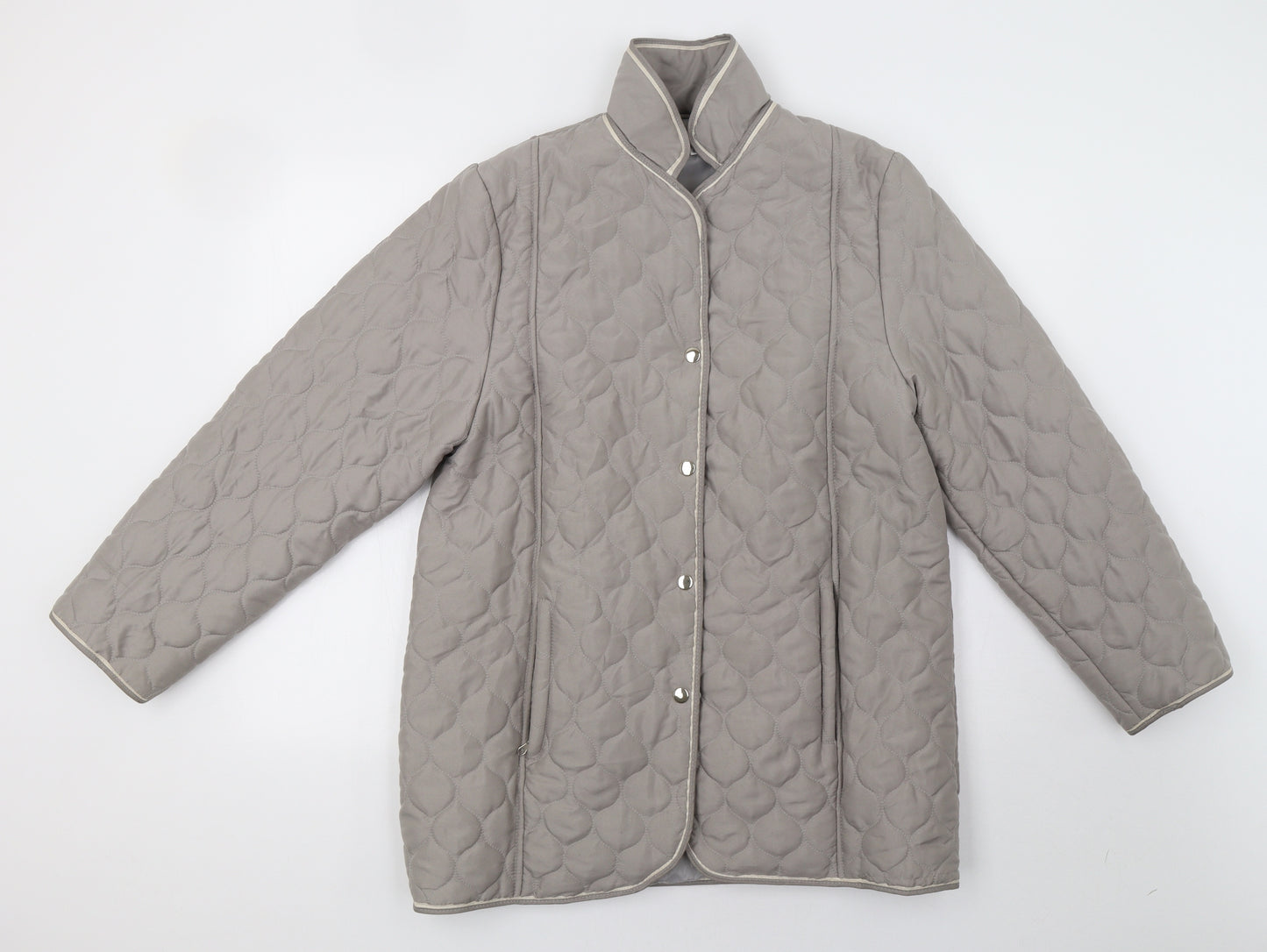 Gabriella Womens Grey   Puffer Jacket Coat Size 12