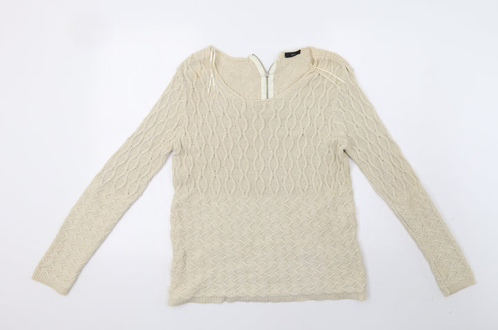 M&Co Womens Beige   Pullover Sweatshirt Size 12