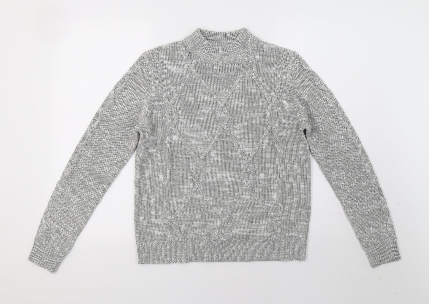 Matalan Womens Grey  Knit Pullover Sweatshirt Size M