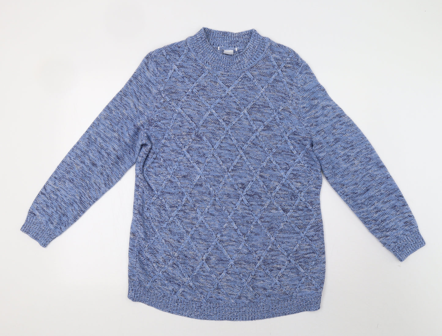 Preworn Womens Blue  Knit Pullover Sweatshirt Size 20