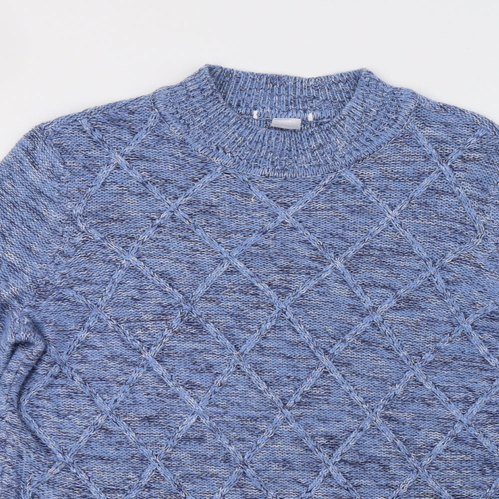 Preworn Womens Blue  Knit Pullover Sweatshirt Size 20