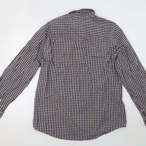 F&F Mens Brown Check   Button-Up Size XL