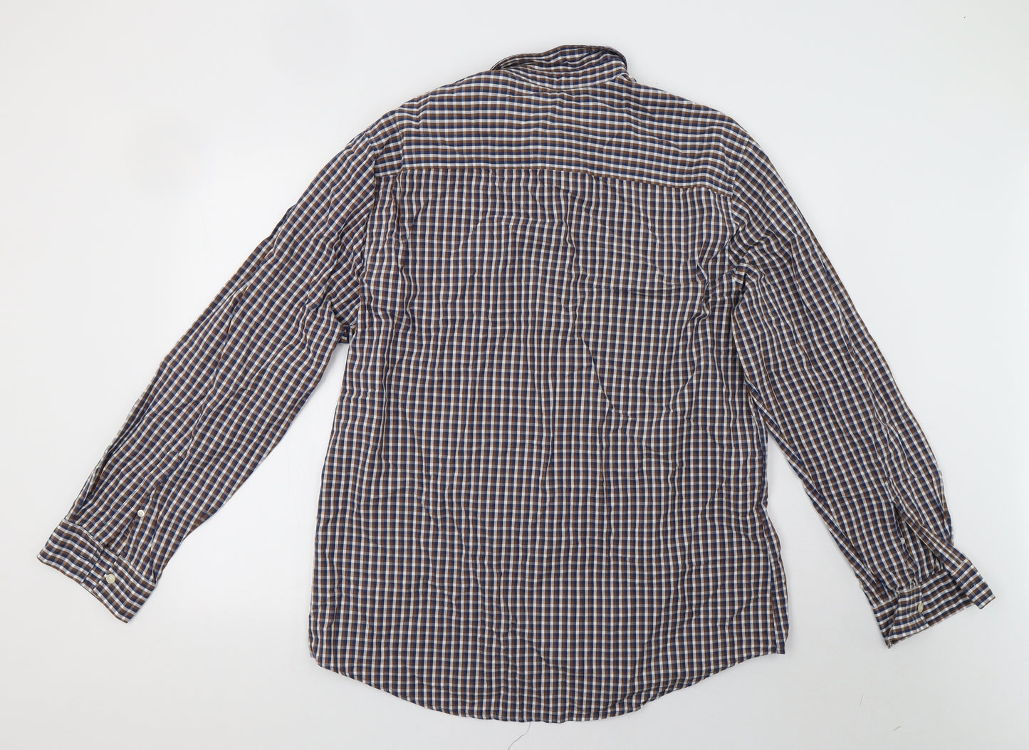 F&F Mens Brown Check   Button-Up Size XL