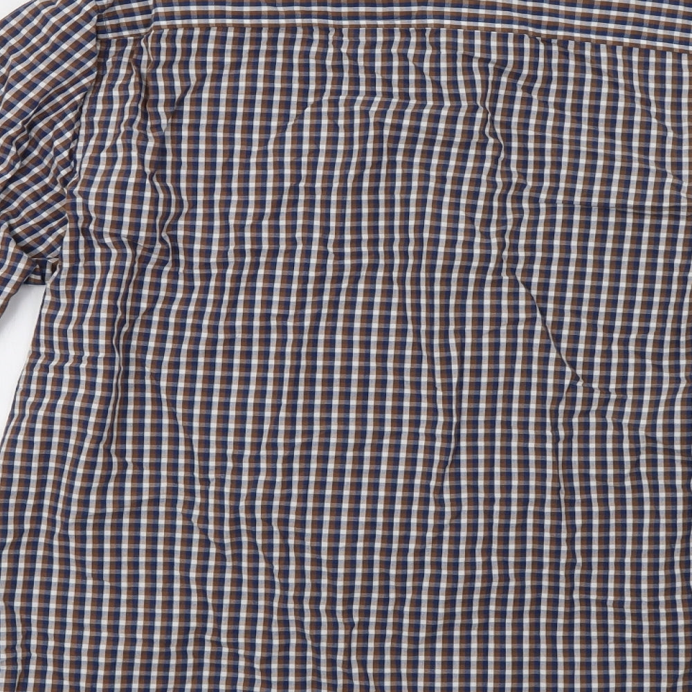 F&F Mens Brown Check   Button-Up Size XL