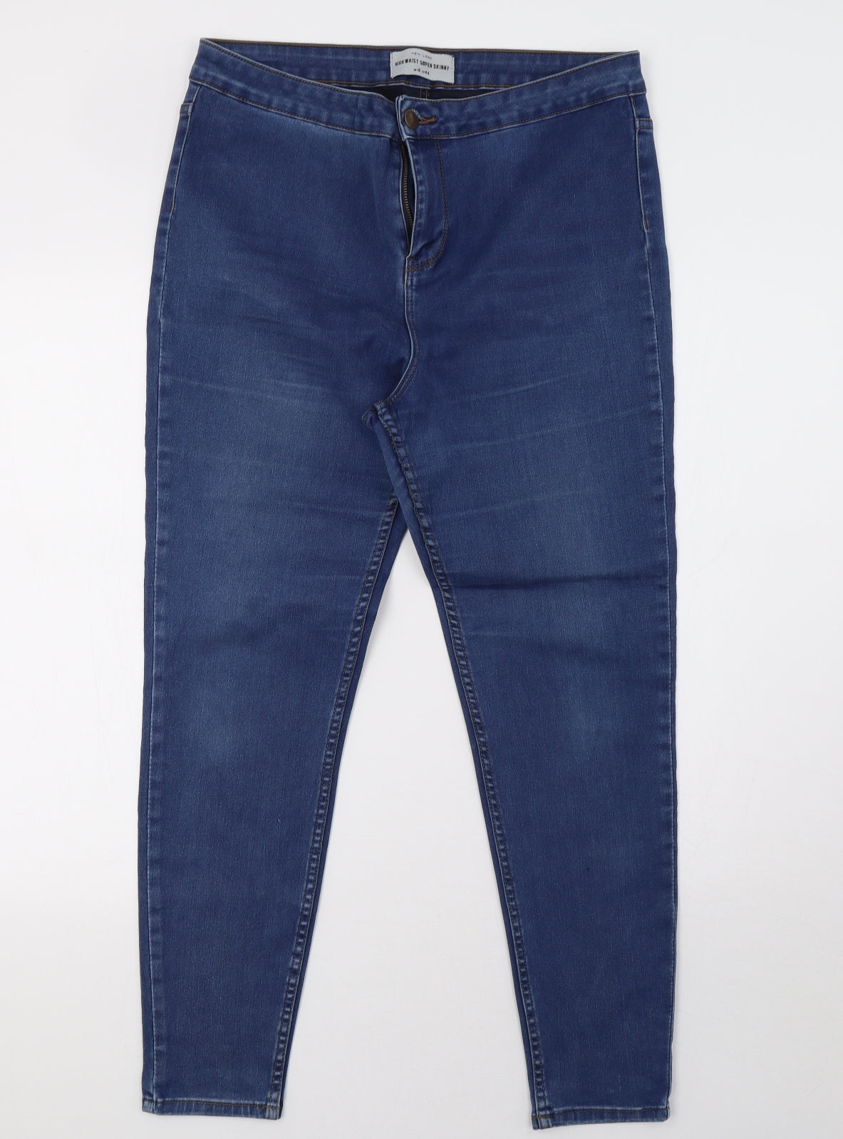 newlook Womens Blue  Denim Skinny Jeans Size 16 L32 in