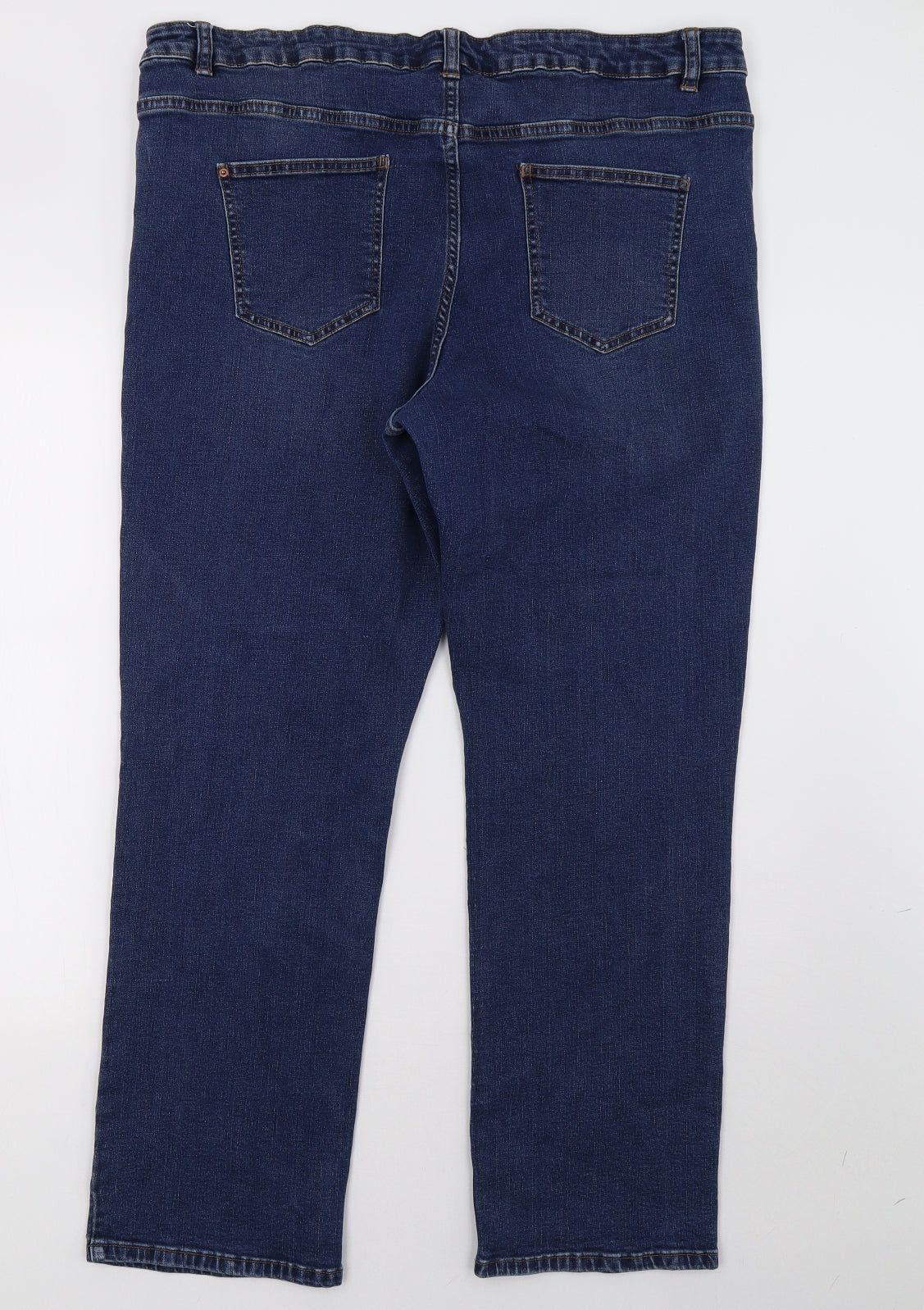 morrisons Womens Blue  Denim Straight Jeans Size 22 L30 in