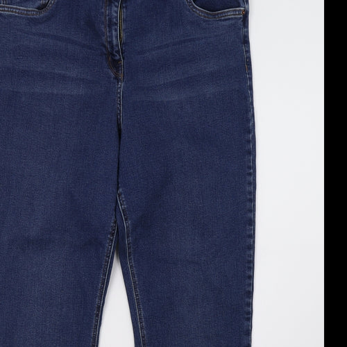 morrisons Womens Blue  Denim Straight Jeans Size 22 L30 in