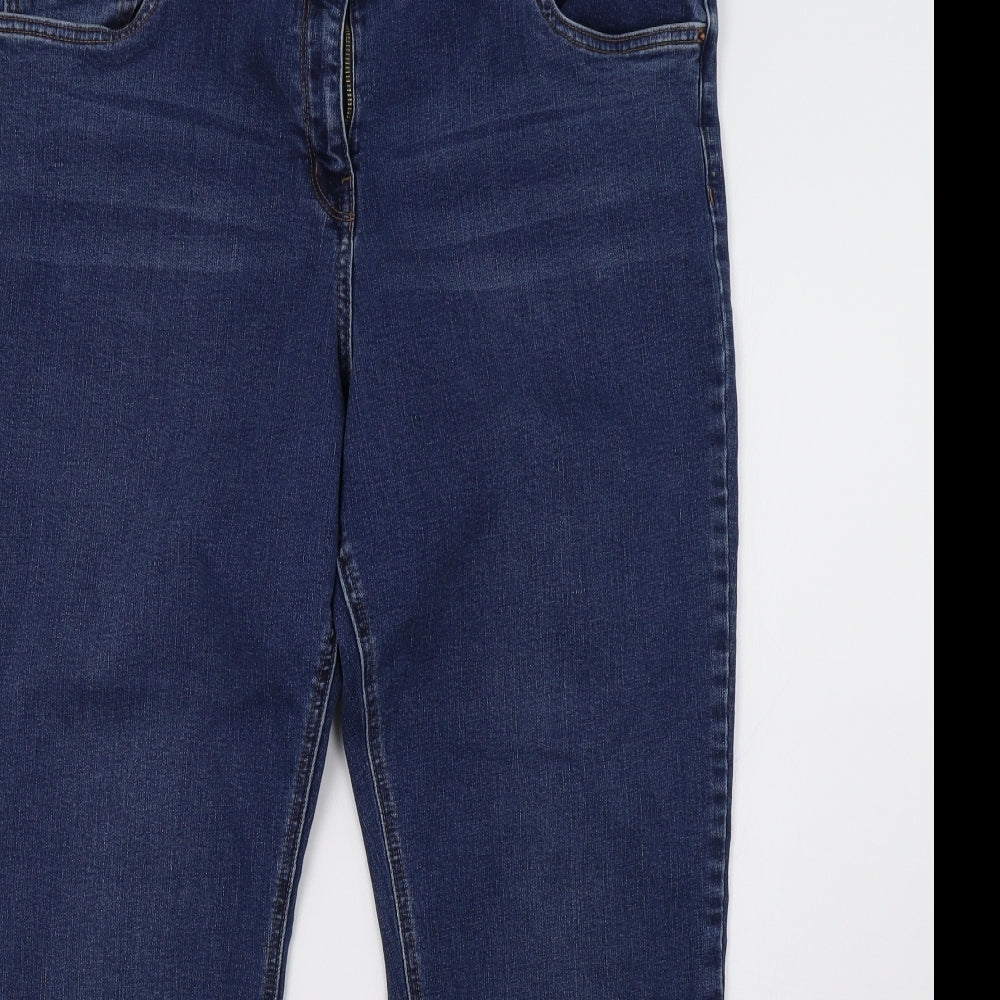 morrisons Womens Blue  Denim Straight Jeans Size 22 L30 in