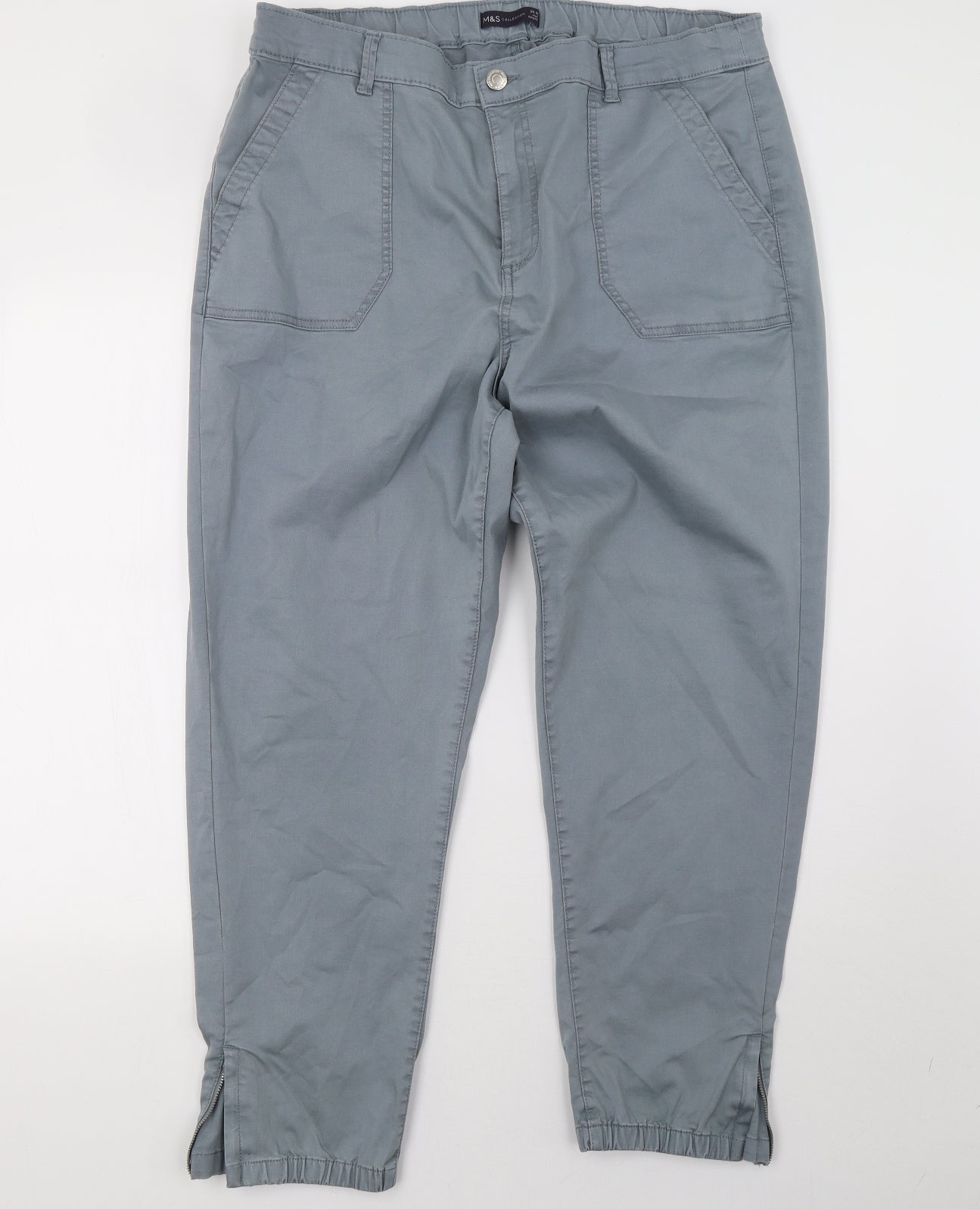 Marks and Spencer Womens Blue   Trousers  Size 20 L30 in