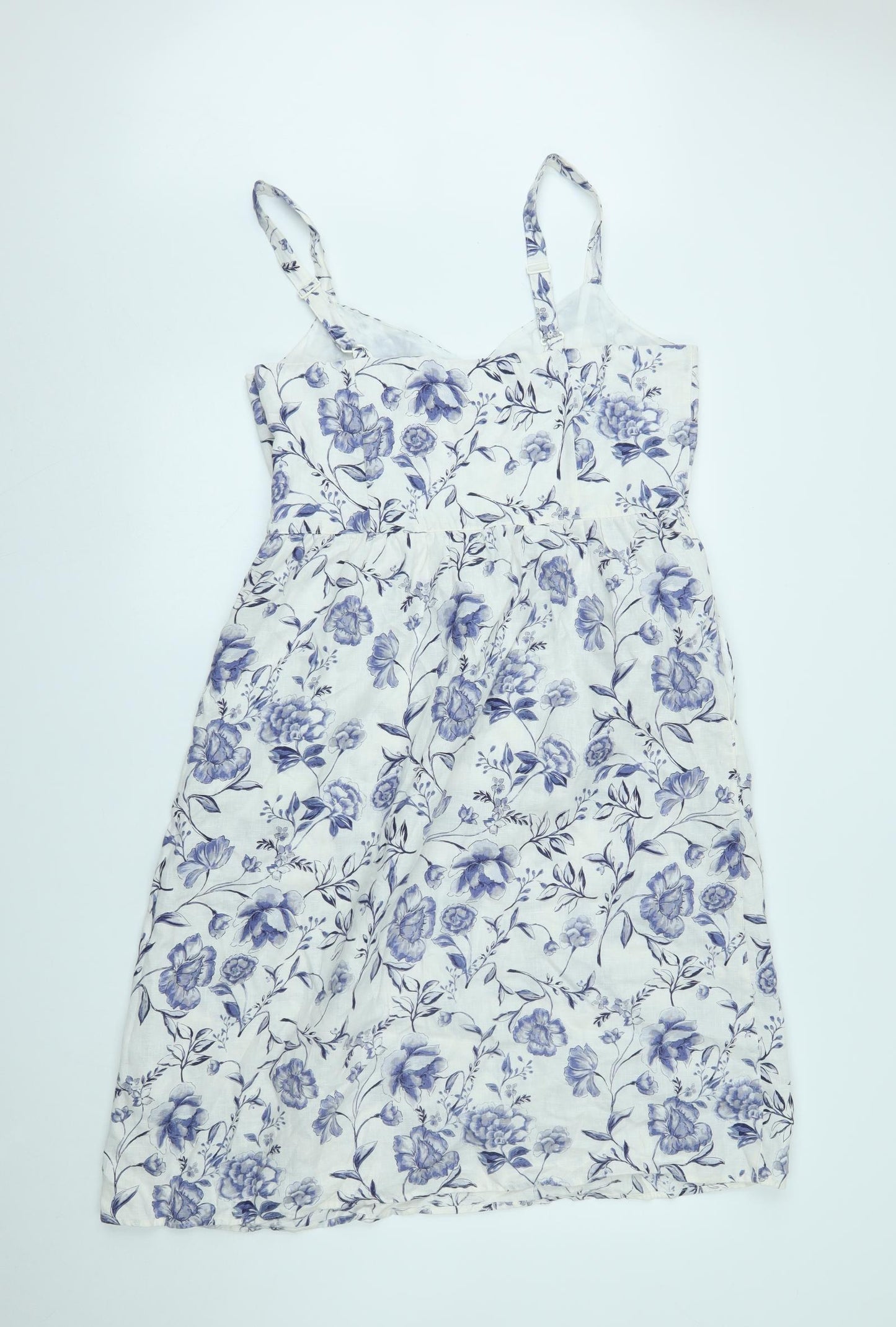 Cynthia Rowley Womens White Floral  A-Line  Size 16