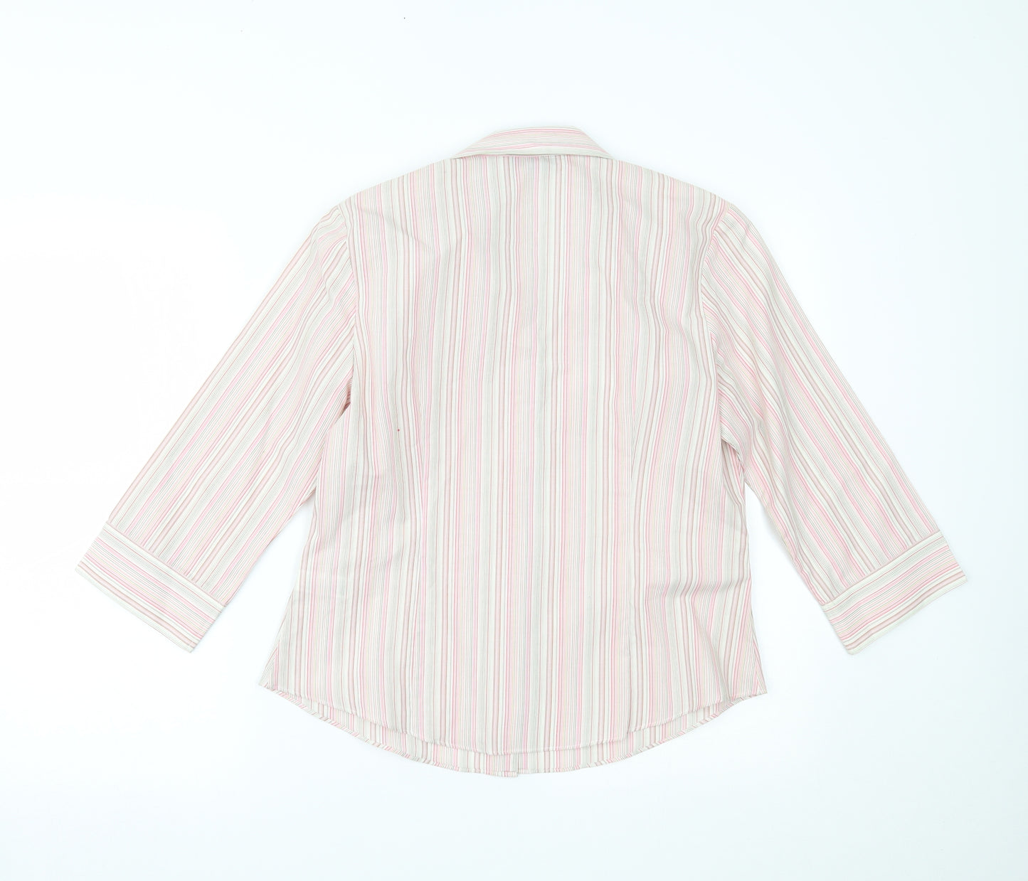 BHS Womens Pink Striped  Basic Button-Up Size 12
