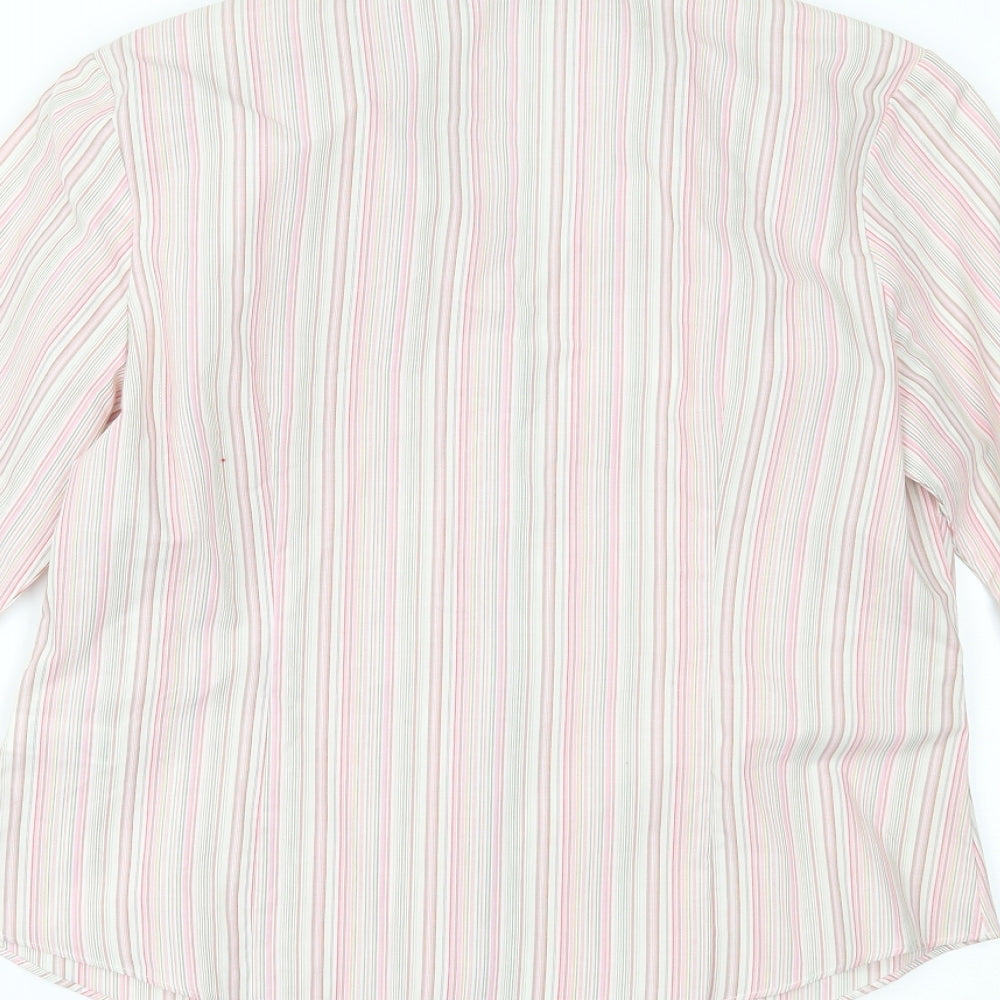 BHS Womens Pink Striped  Basic Button-Up Size 12