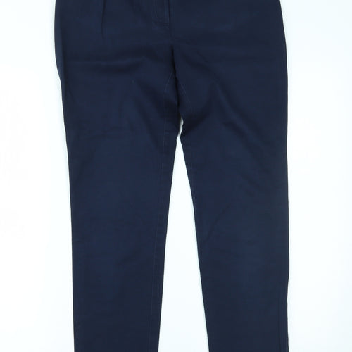BEAST Womens Blue   Chino Trousers Size 8 L20 in