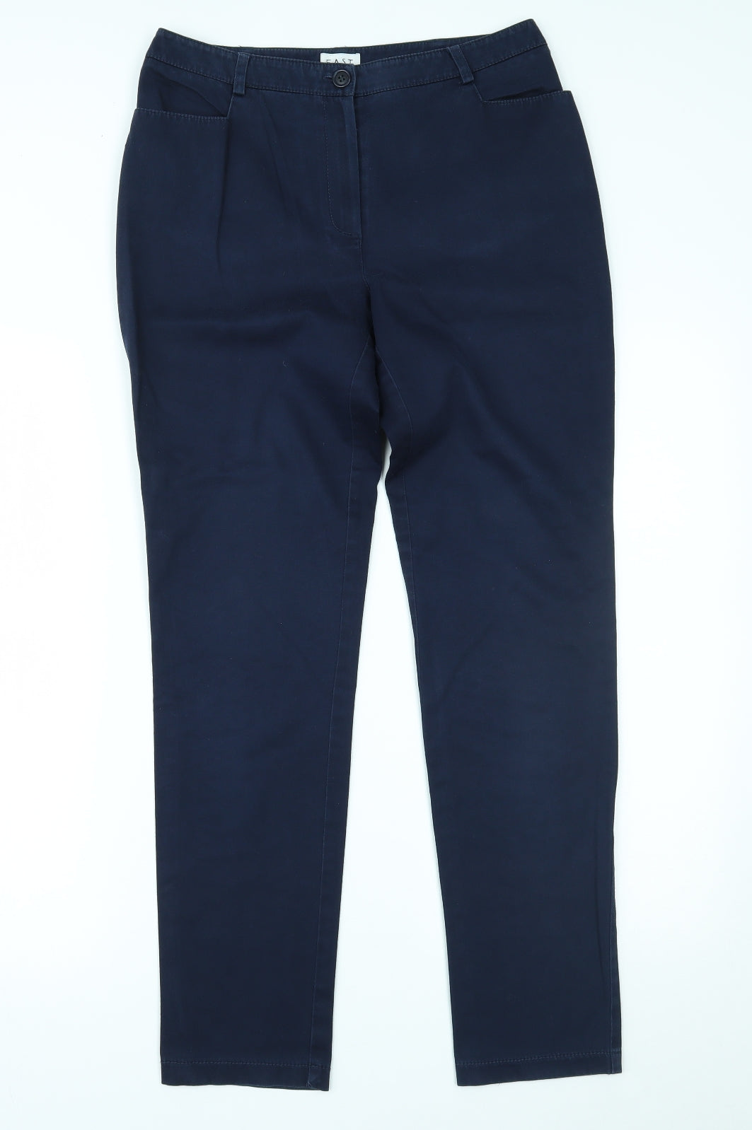 BEAST Womens Blue   Chino Trousers Size 8 L20 in