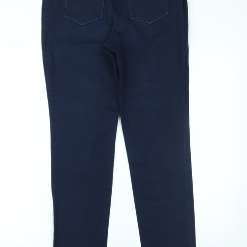 BEAST Womens Blue   Chino Trousers Size 8 L20 in