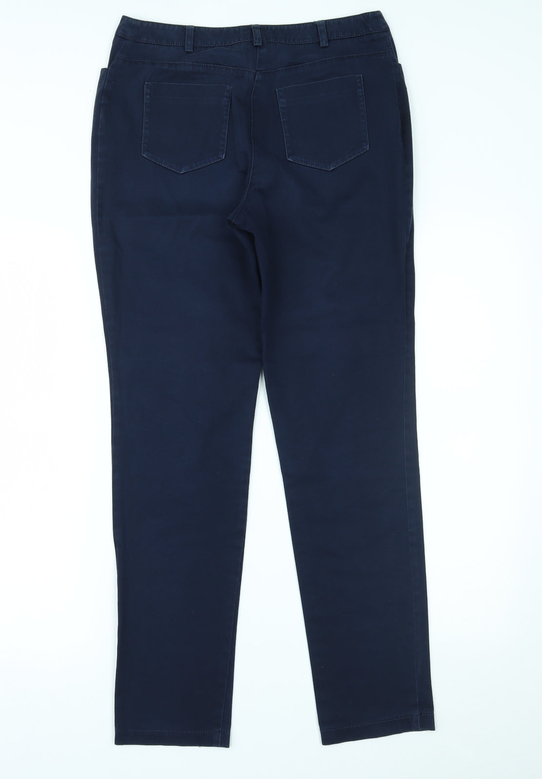 BEAST Womens Blue   Chino Trousers Size 8 L20 in