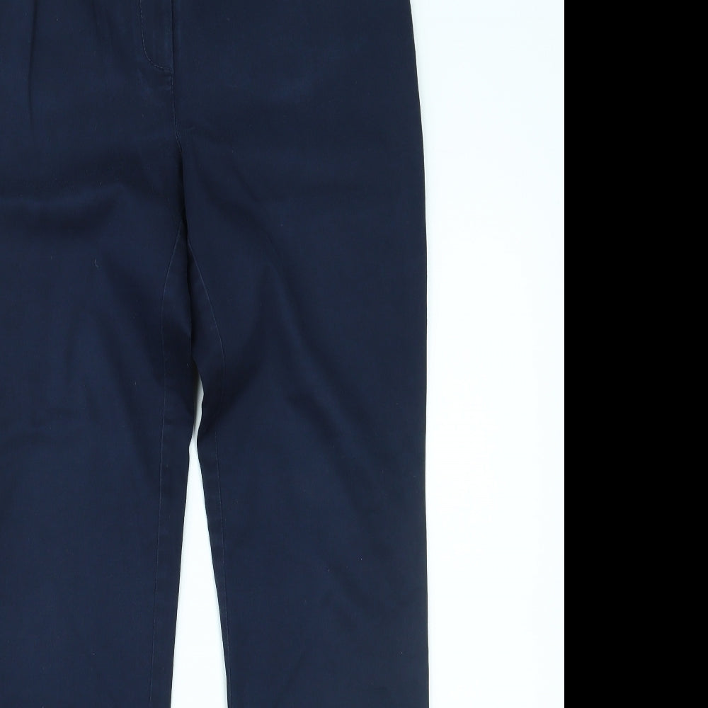 BEAST Womens Blue   Chino Trousers Size 8 L20 in