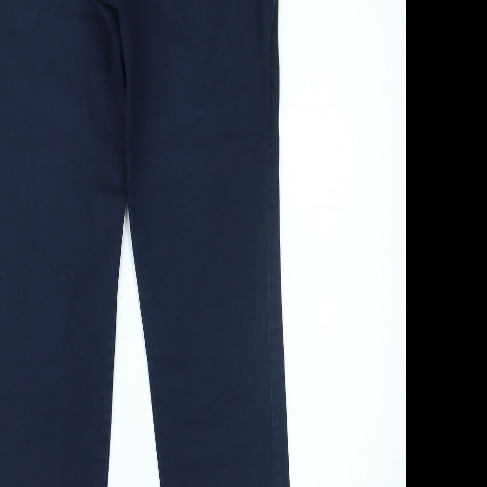 BEAST Womens Blue   Chino Trousers Size 8 L20 in