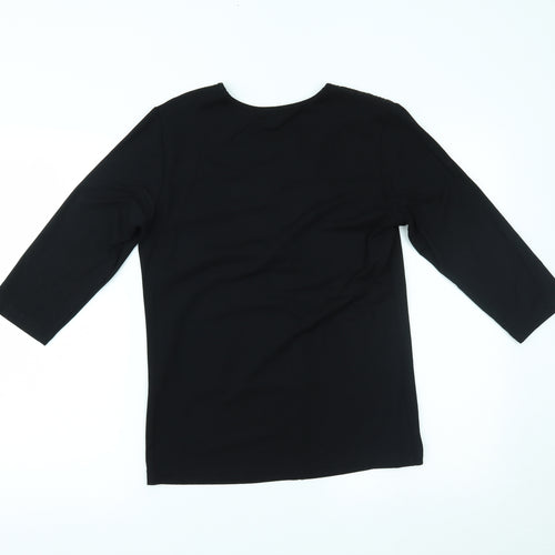 Brandtex Womens Black   Basic Blouse Size S