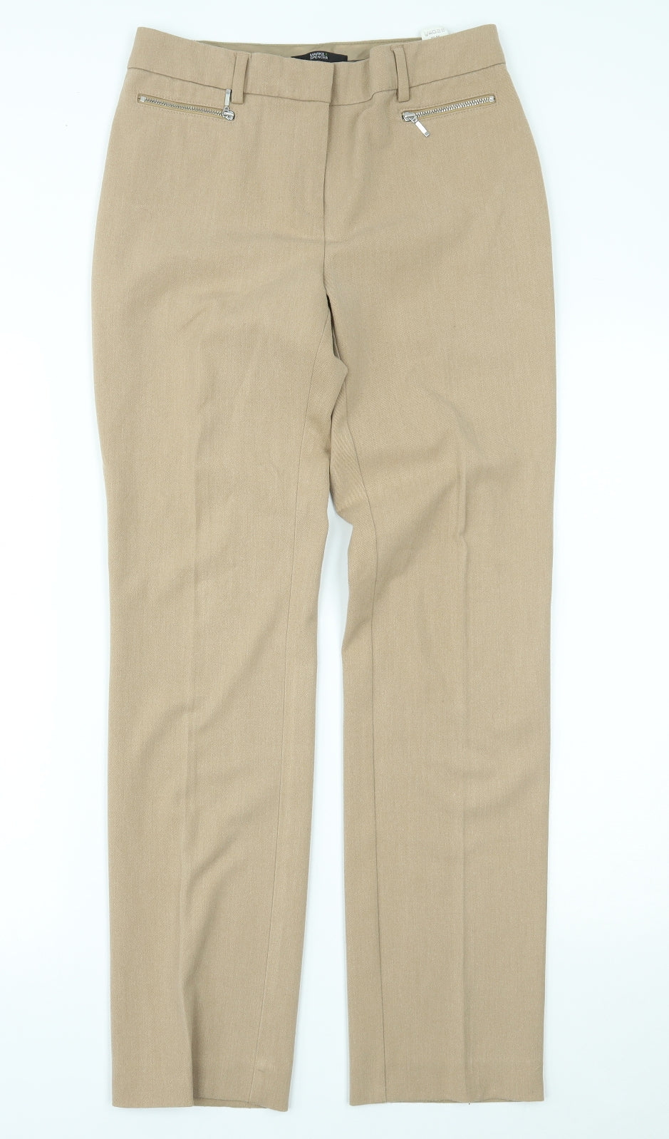 Marks and Spencer Womens Beige   Trousers  Size 8 L30 in