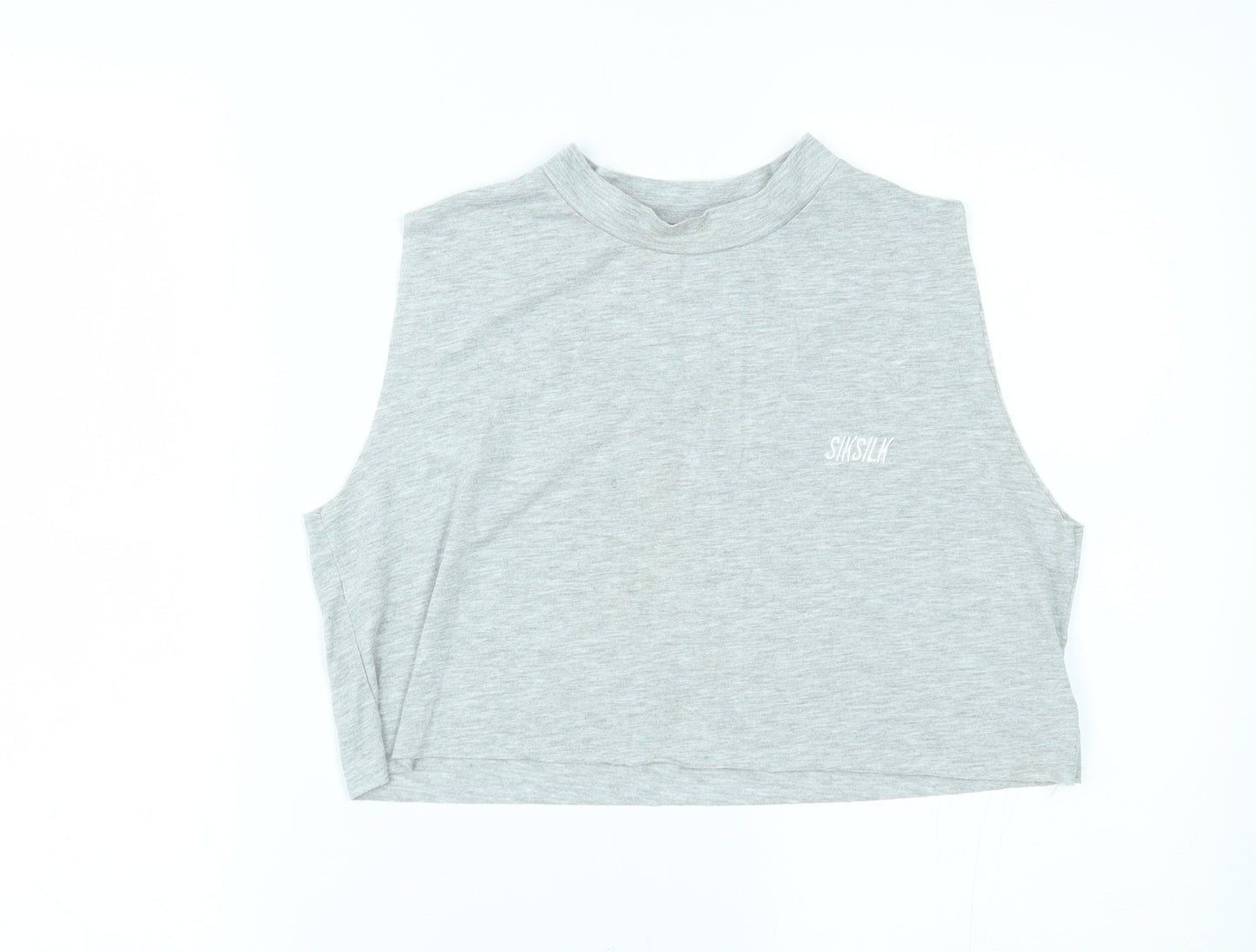 SikSilk Womens Grey   Cropped Tank Size XS