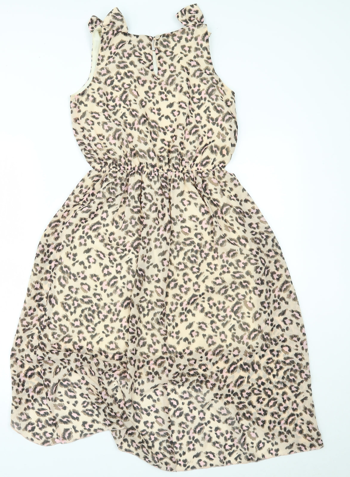 Julian MacDonald Girls Beige Animal Print  Fit & Flare  Size 12 Years