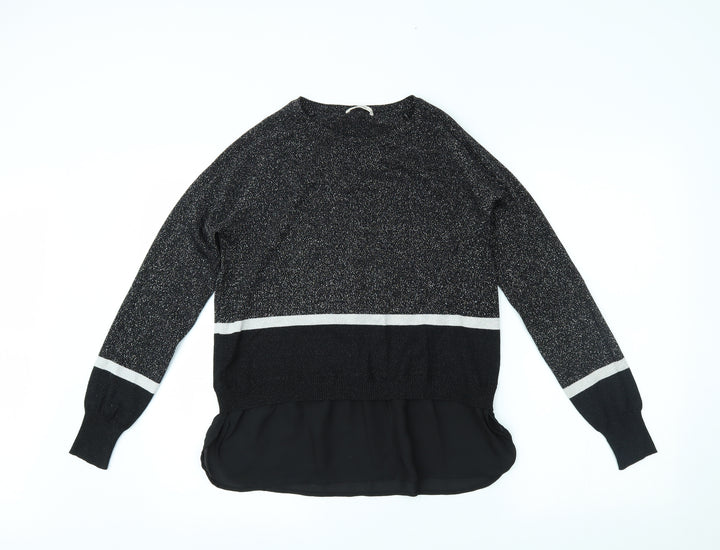 TU Womens Black Basic Blouse Size 10