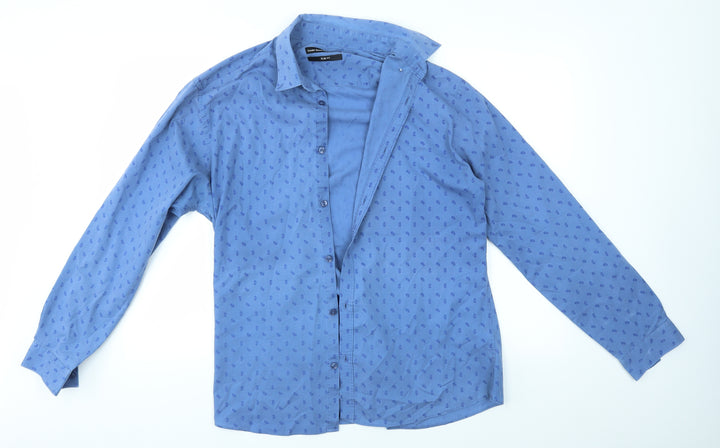 Cedar Wood State Mens Blue Button-Up Size 16.5