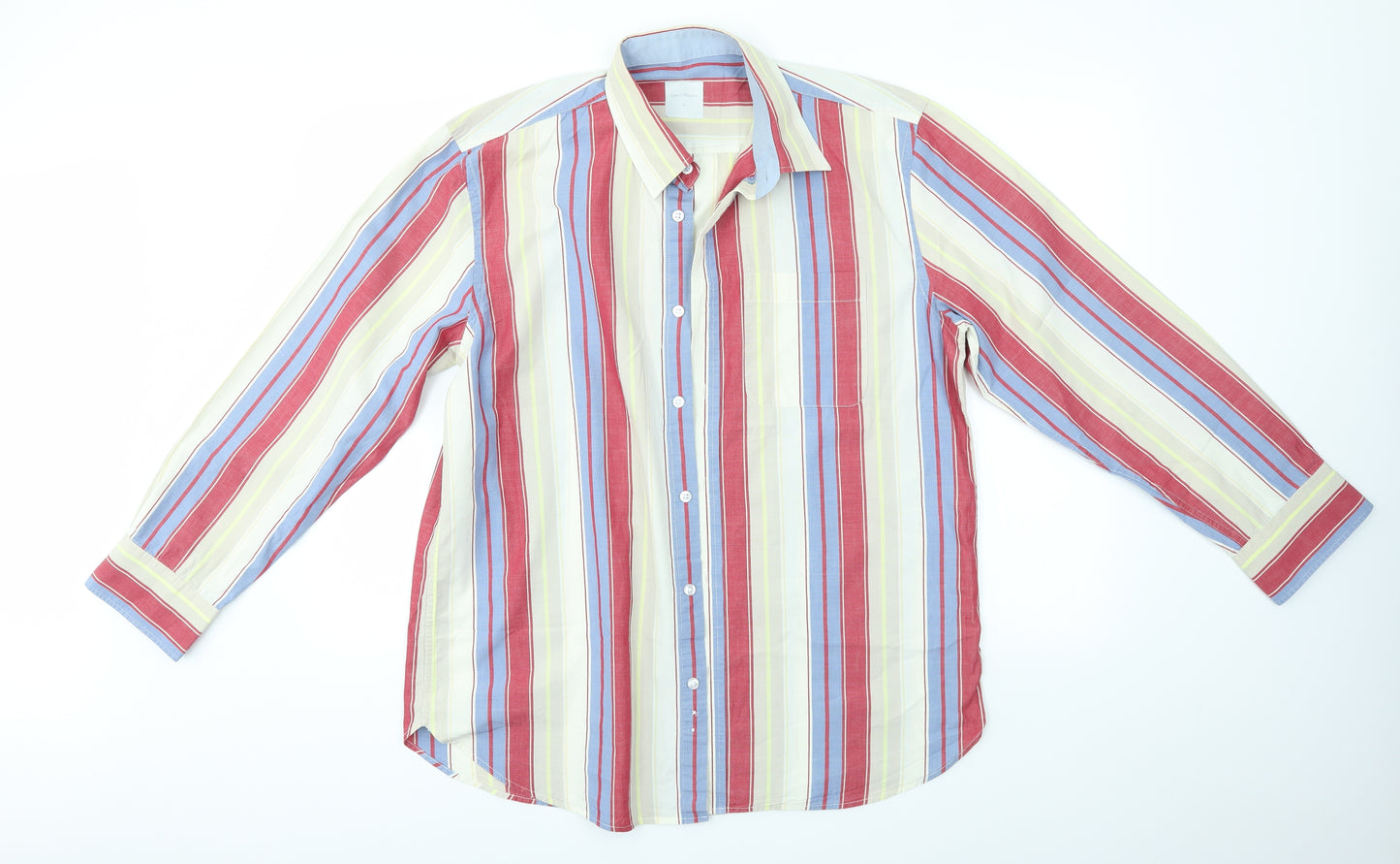 Samuel Windsor Mens Multicoloured Striped   Button-Up Size L