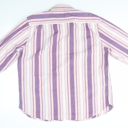 Samuel Windsor Mens Multicoloured Striped   Button-Up Size L
