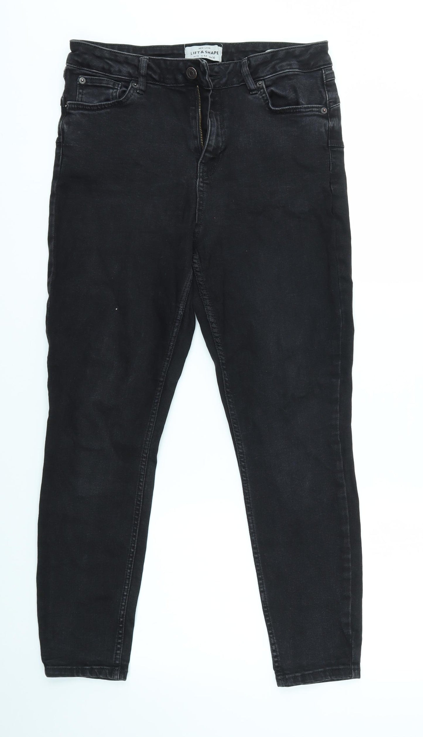 New Look Womens Black   Skinny Jeans Size 14 L26 in - Lift and Shape