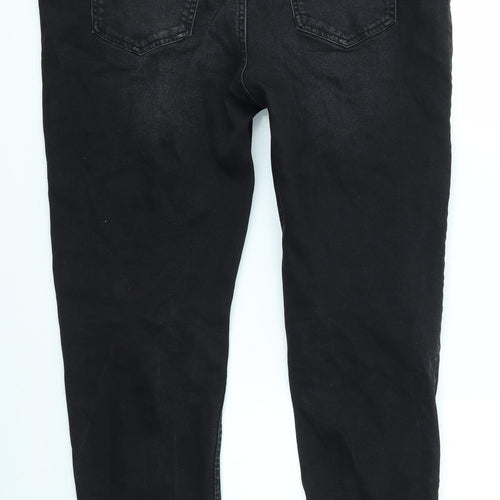 M&S Womens Black   Straight Jeans Size 16 L24 in - SHORT