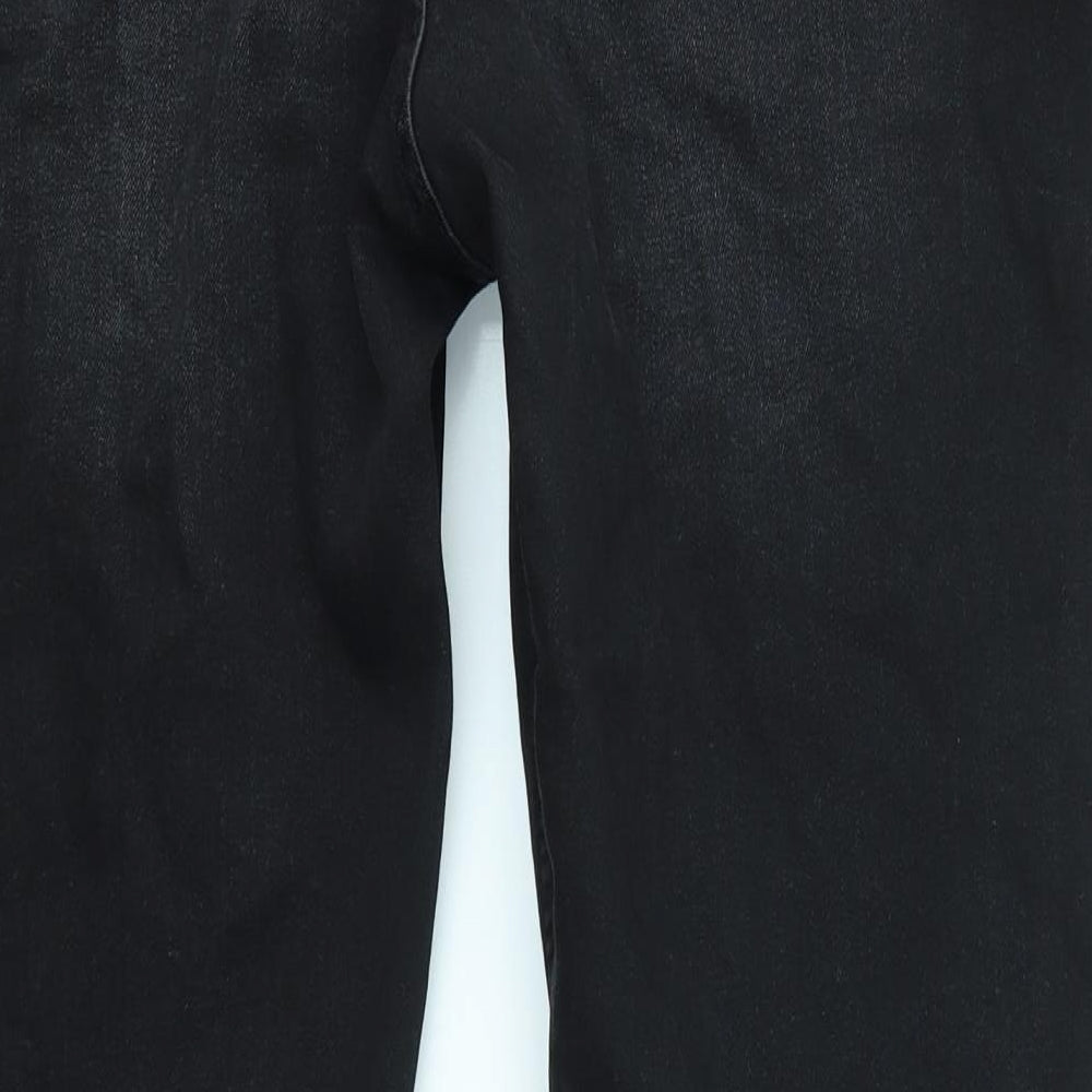 M&S Womens Black   Straight Jeans Size 16 L24 in - SHORT