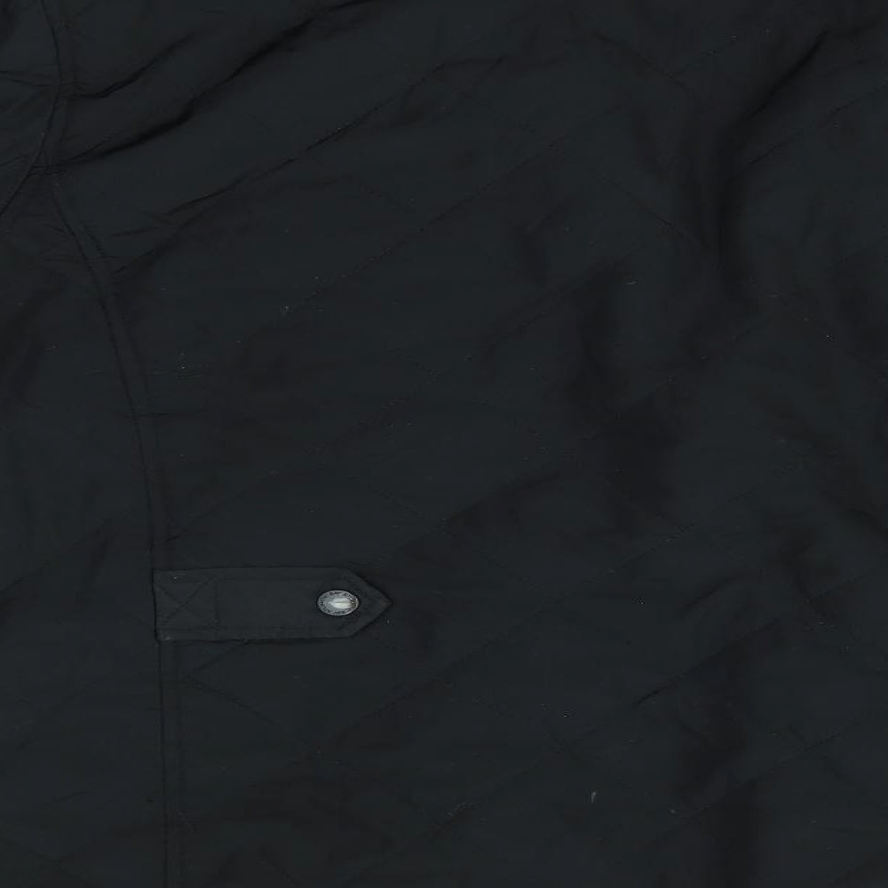 Atlantic Bay Mens Black   Overcoat Coat Size 2XL