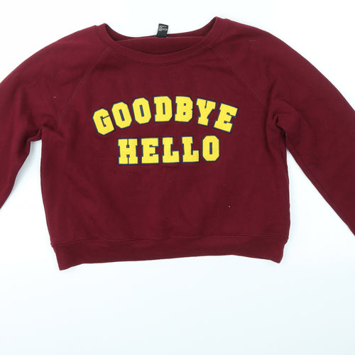 FOREVER 21 Womens Red   Pullover Jumper Size L