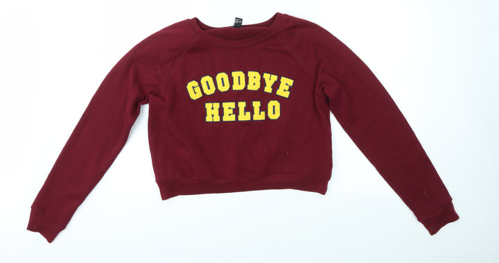 FOREVER 21 Womens Red Pullover Jumper Size L