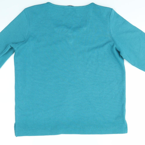 BM Collection Womens Blue   Basic T-Shirt Size S