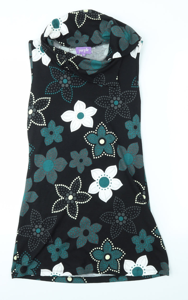 Purple Womens Multicoloured Floral Bodycon Size S