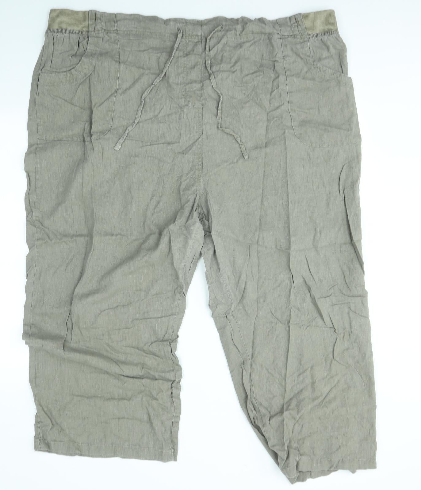LOVE YOURS Womens Green   Trousers  Size 30 L22 in